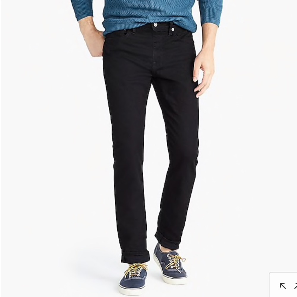 MENS J.CREW BLACK RINSE JEANS